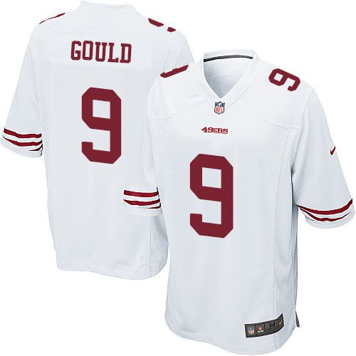 Men San Francisco 49ers #9 Robbie Gould Nike White Game NFL Jersey